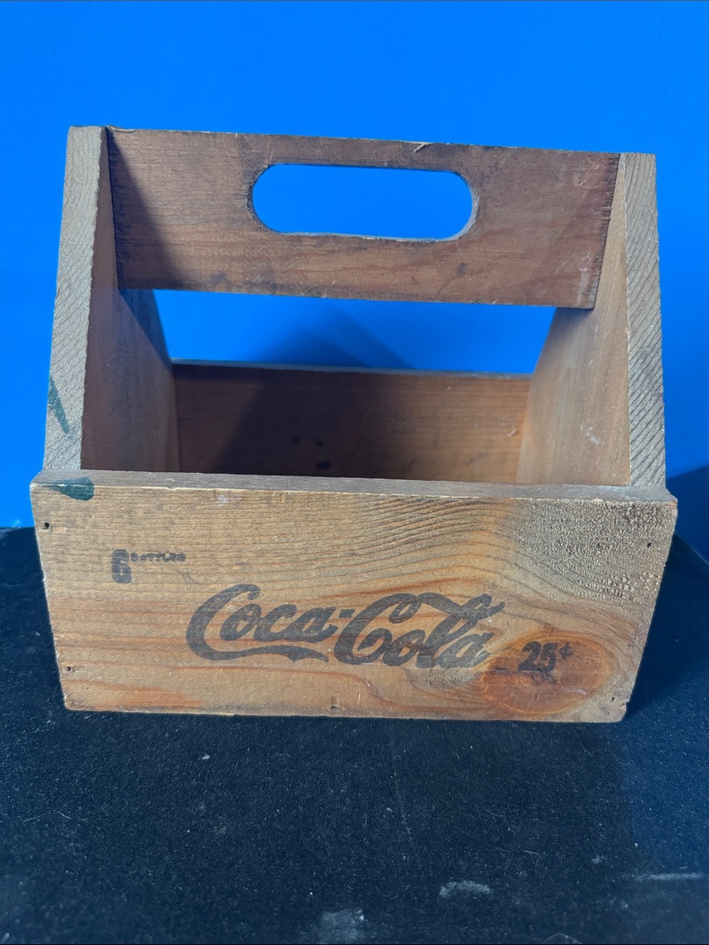 Vintage Kounrty Keepsake Coca Cola Wood Tote in Natural Brown 1998